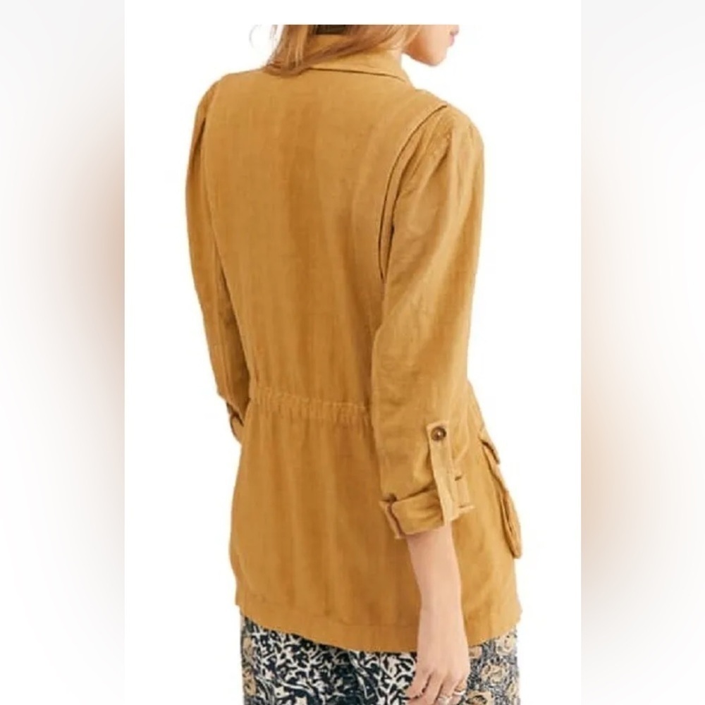 Free People Charley blazer brown jacket button front long sleeve size M - Picture 5 of 12